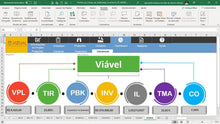 Load image into Gallery viewer, Planilha de Estudo de Viabilidade Econômica em Dashboard