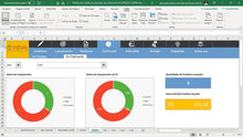 Load image into Gallery viewer, Planilha de Gestão de Garantias do Fornecedor em Dashboard
