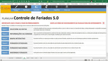 Load image into Gallery viewer, Planilha de Controle de Feriados (Brasil) até 2078 em Dashboard