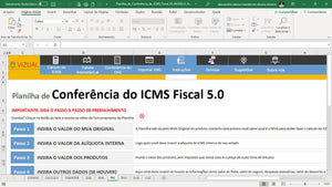 Planilha de Conferência do ICMS-ST Fiscal em Excel 5.0