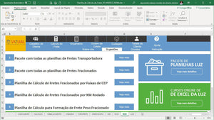 Planilha de Cálculo de Fretes Transportadora em Excel