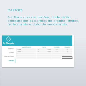 Planilha de Controle de Cartão de Crédito em Excel