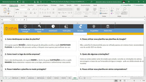 Planilha de Consumo de Água e Energia em Dashboard