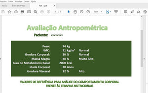 Planilha de Bioimpedância em Excel