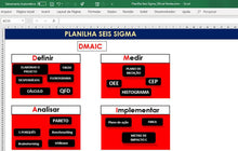Load image into Gallery viewer, Planilha Seis Sigma (DMAIC) em Excel

