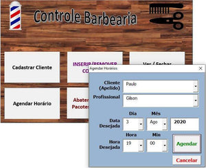 Planilha de Controle de Barbearia em Excel