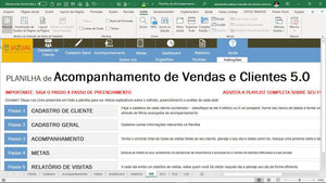 Planilha de Acompanhamento de Vendas e Clientes em Dashboard