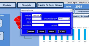 Pastoral do Dízimo Planilha Excel