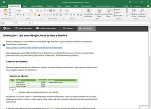 Planilha para Controle de Empréstimos de Clientes em Excel
