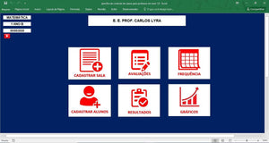Planilha de Controle de Classe para Professor em Excel 1.0