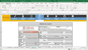 Planilha de Cálculo de Fretes Fracionados por Faixas de Cep em Excel 5.0