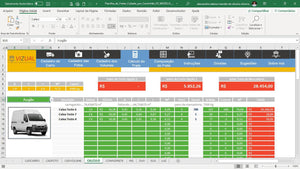 Pacote com todas as planilhas de fretes transportadora em Excel