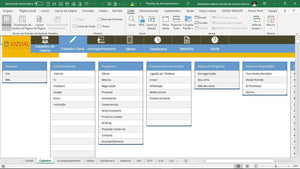 Planilha de Acompanhamento de Vendas e Clientes em Dashboard