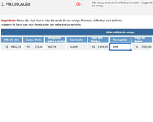 Load image into Gallery viewer, Planilha de Formação de Preços de Serviços em Excel 4.0
