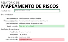 Load image into Gallery viewer, Planilha de Mapeamento de Riscos 4.0 - (Método William T. Fine)
