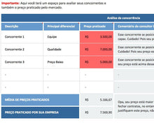 Load image into Gallery viewer, Planilha de Formação de Preços de Serviços em Excel 4.0
