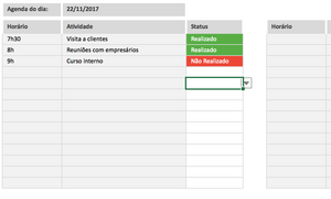 Planilha de Agenda Empresarial