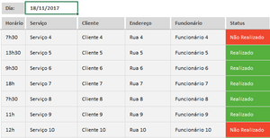 Planilha de Agendamento de Serviços 4.0