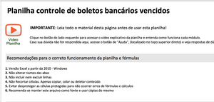 Planilha de Controle de Boletos Vencidos em Excel