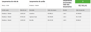 Planilha de Controle de Cartão de Crédito e Fatura Pessoal em Excel 4.0