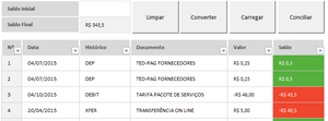 Planilha de Conciliação Bancária em Excel 4.0