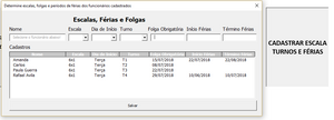 Planilha de Escala de Trabalho em Excel 4.0