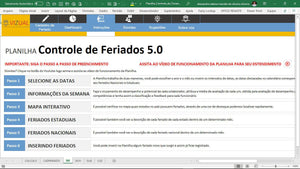 Planilha de Controle de Feriados (Brasil) até 2078 em Dashboard