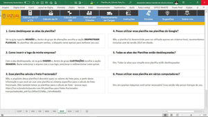 Planilha de Cálculo para Formação do Frete Peso Fracionado em Excel