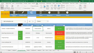 Planilha de Acompanhamento de Vendas e Clientes em Dashboard