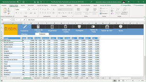 Planilha de Cálculo de Fretes Fracionados por Faixas de Cep em Excel 5.0