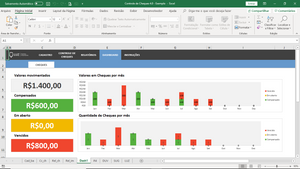 Planilha de Controle de Cheques em Excel 4.0