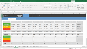 Planilha de Controle de Cheques em Excel 4.0