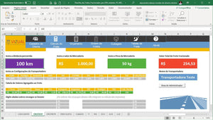 Pacote de Planilhas para Fretes Fracionados em Excel