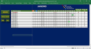 Planilha de Controle de Classe para Professor em Excel 1.0