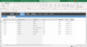 Planilha de Diagrama de Ishikawa (Causa e Efeito) em Excel 4.0