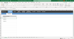 Planilha de Diagrama de Ishikawa (Causa e Efeito) em Excel 4.0