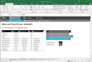 Gerador de Menu para Planilhas Excel