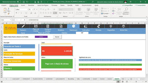 Planilha de Contas a Receber em Dashboard