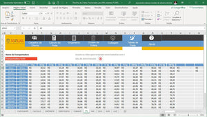 Planilha de Cálculo para Fretes Fracionados Por KM Rodado em Excel 5.0