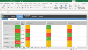 Planilha de Avaliação de Dinâmica de Grupo em Excel 4.0