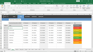 Planilha CAPEX em Excel 4.0