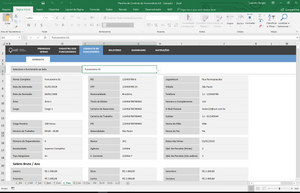 Planilha de Cadastro e Controle de Funcionários em Excel 4.0