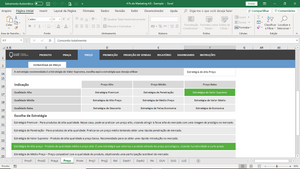 Planilha 4 P do Marketing (ou Marketing Mix) em Excel 4.0