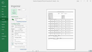 Planilha de Avaliação de Eficácia de Treinamentos em Excel 4.0