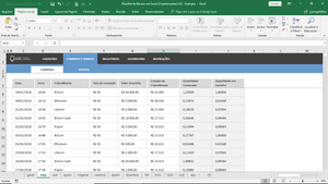 Planilha de Bitcoin (Criptomoedas) em Excel 4.0