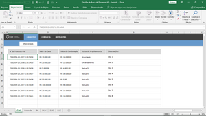 Planilha de Busca de Processos em Excel 4.0