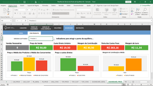 Pacote com 9 Planilhas de Finanças Empresariais