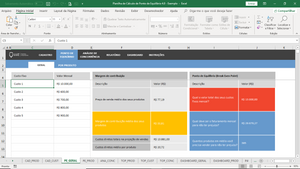 Planilha de Cálculo de Ponto de Equilíbrio em Excel 4.0