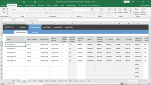 Planilha de Cálculo de Trabalho Intermitente em Excel 4.0