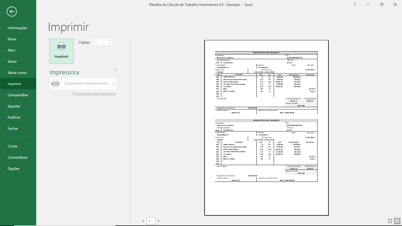 Holerite em Excel para download - Smart Planilhas